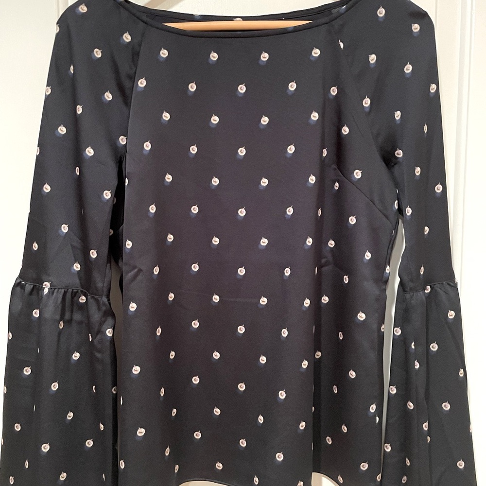 Navy and white Banana Republic blouse shirt